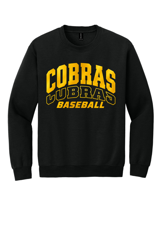 Cobras Baseball Outline Gold Version