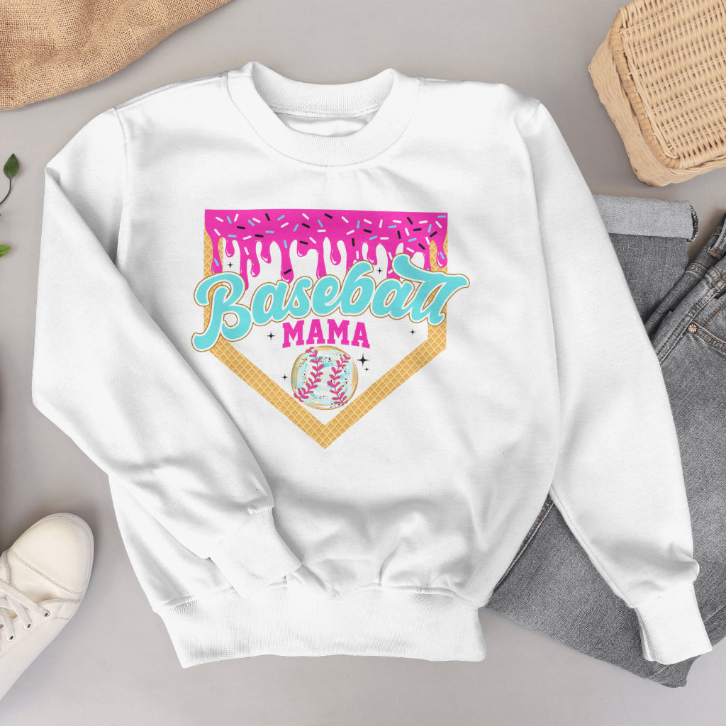 Baseball Mama Drip Crewneck