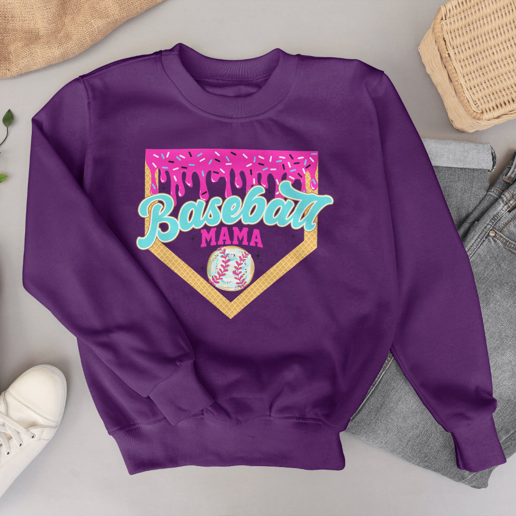 Baseball Mama Drip Crewneck