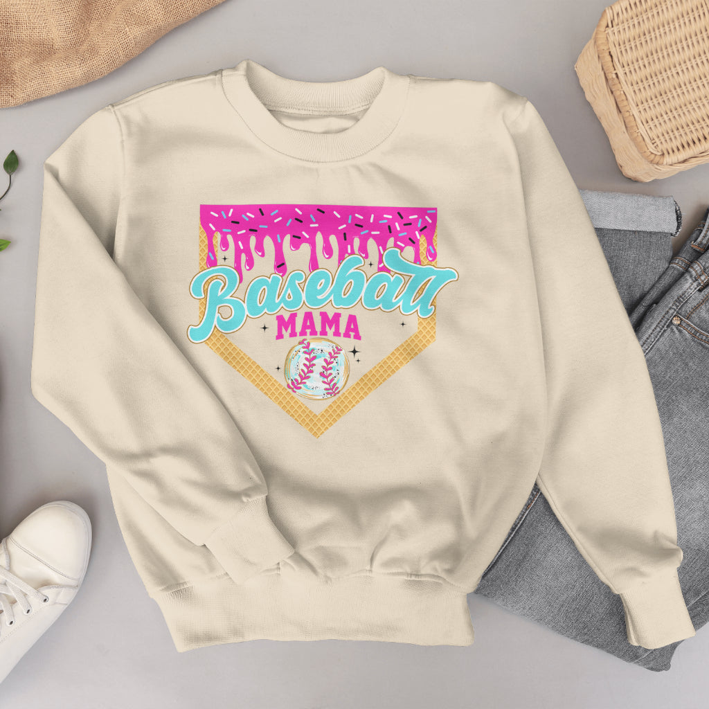 Baseball Mama Drip Crewneck