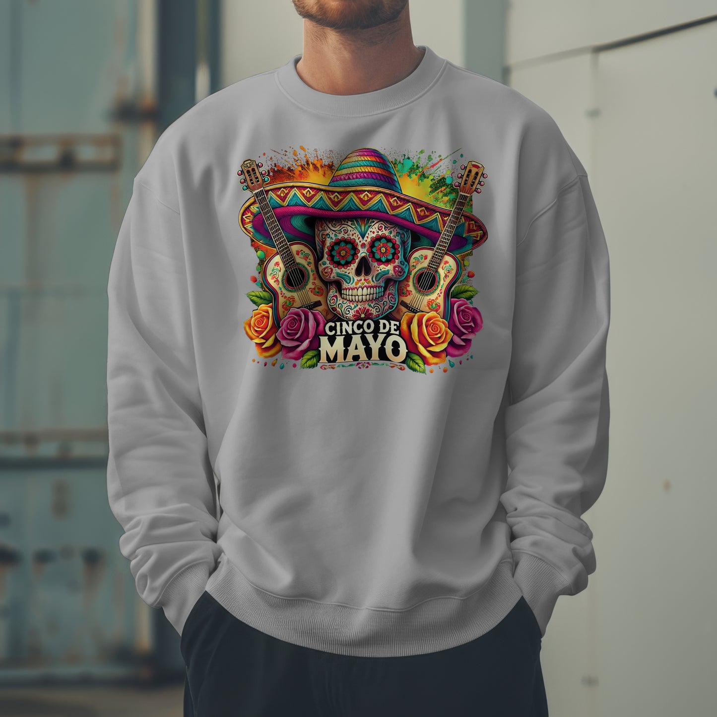 Cinco De Mayo Skull Crewneck