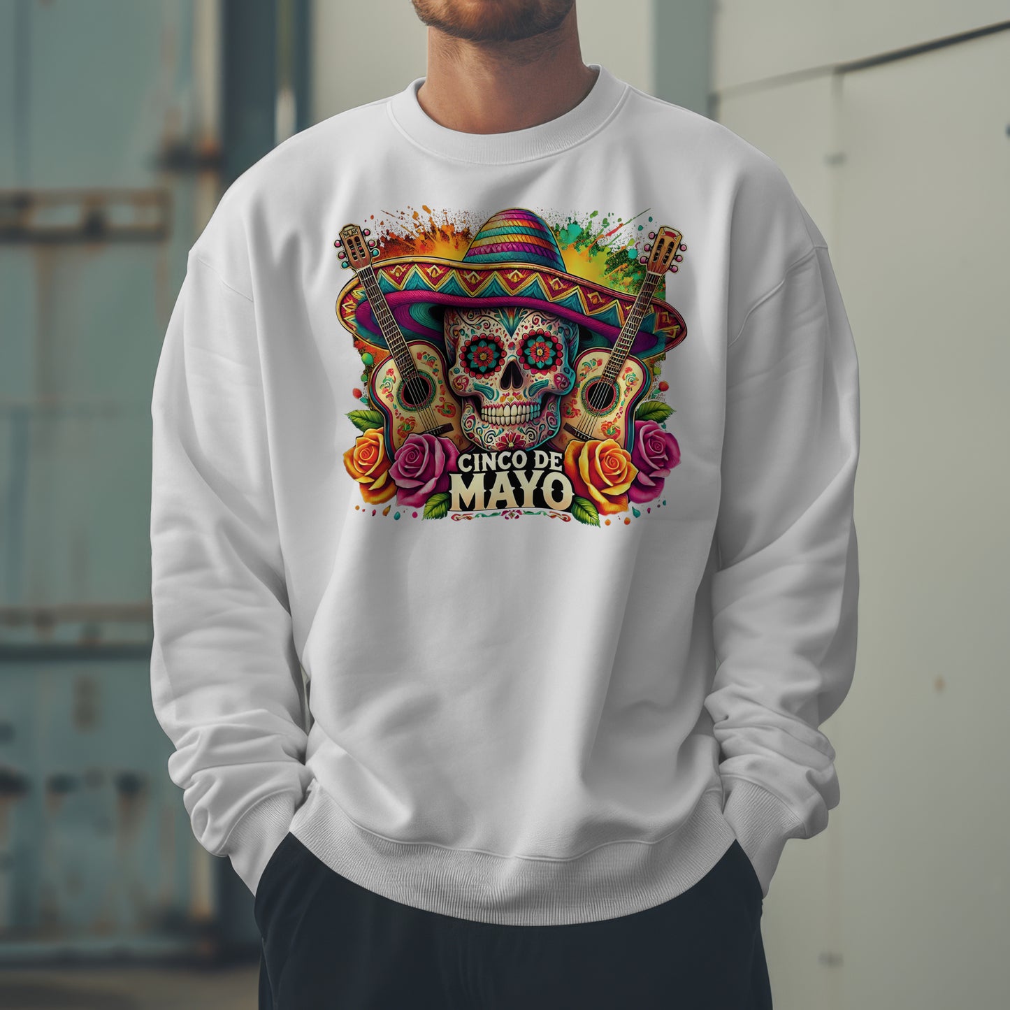 Cinco De Mayo Skull Crewneck
