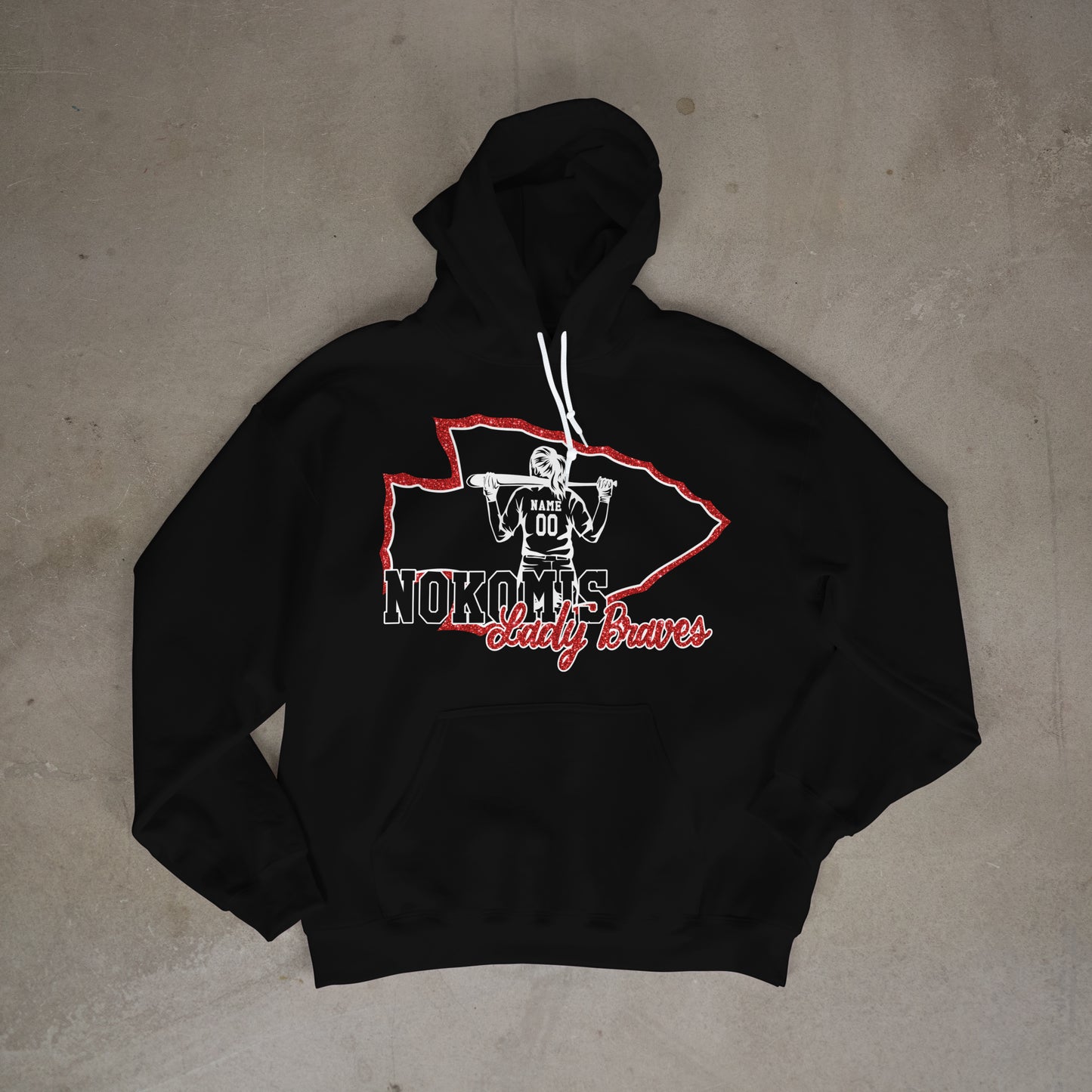 Glitter Personalized Lady Braves