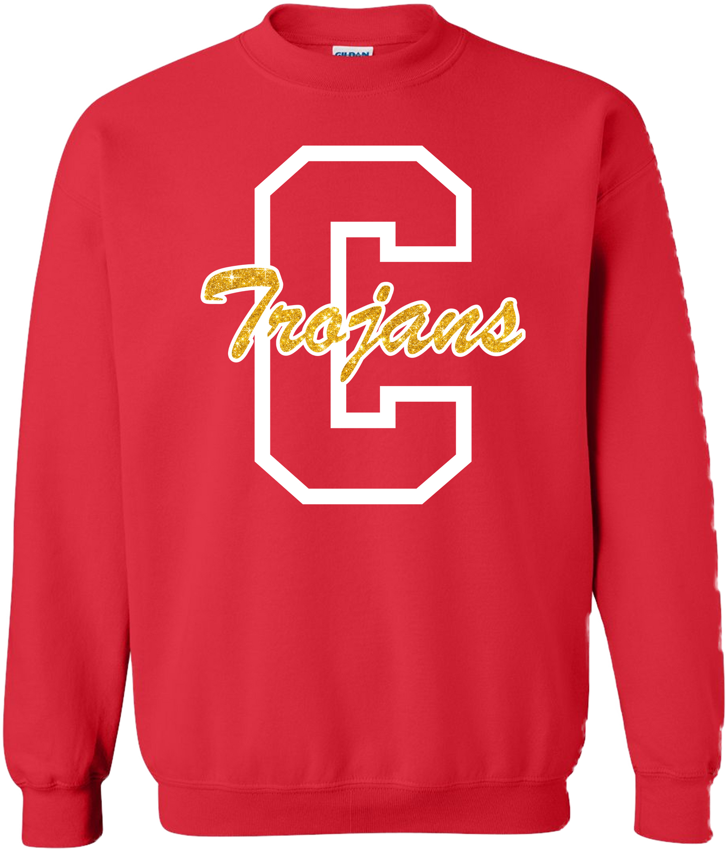 Big C Glitter Effect Crewneck
