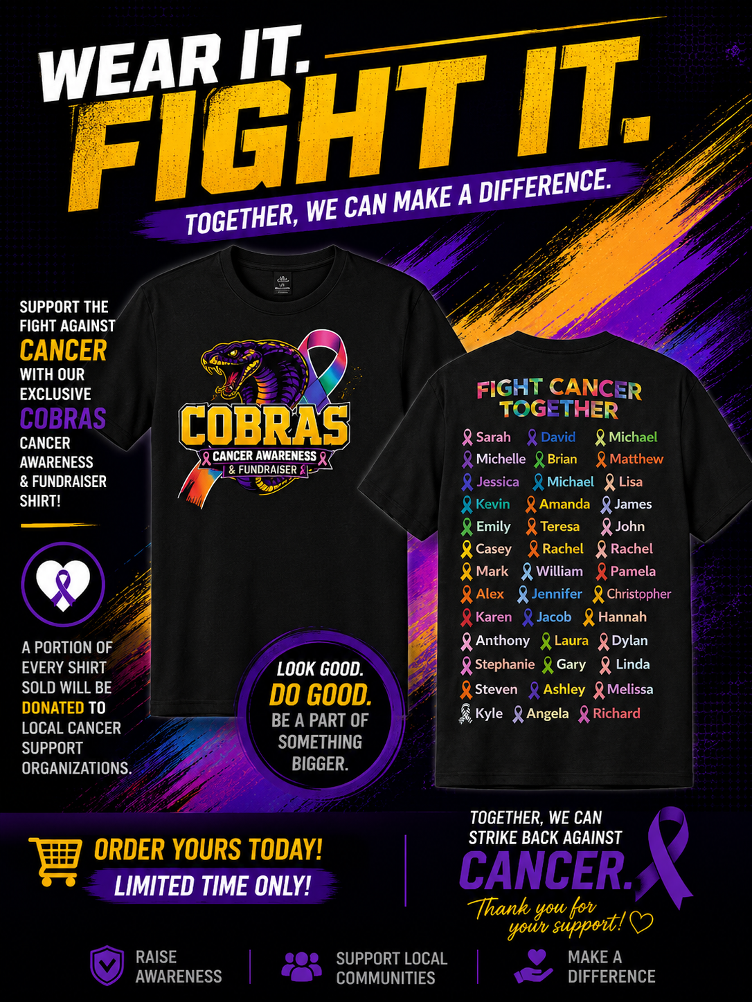 Cobras Cancer Awareness Fundraiser
