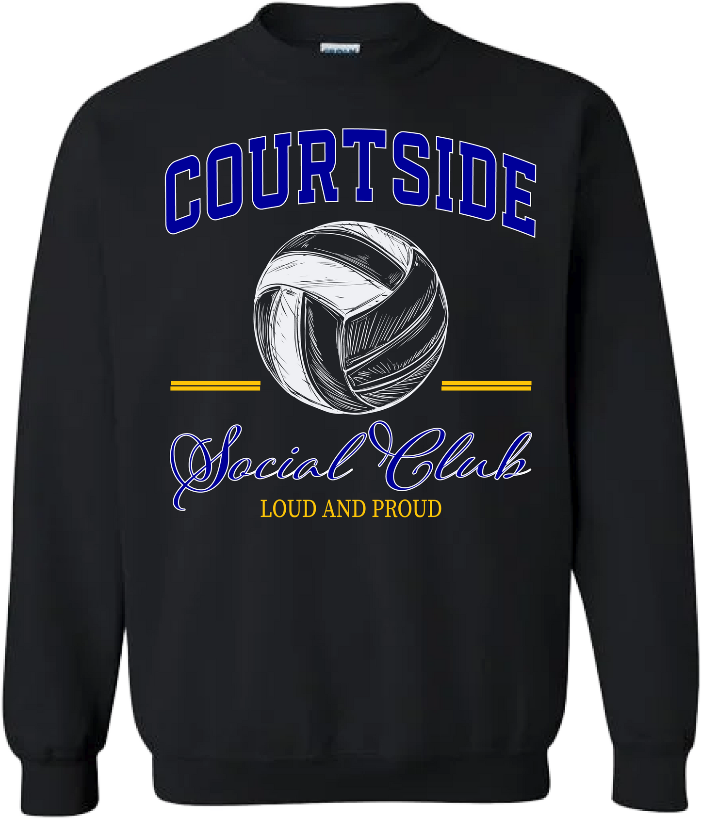 Court side Social Club Volleyball Crewneck