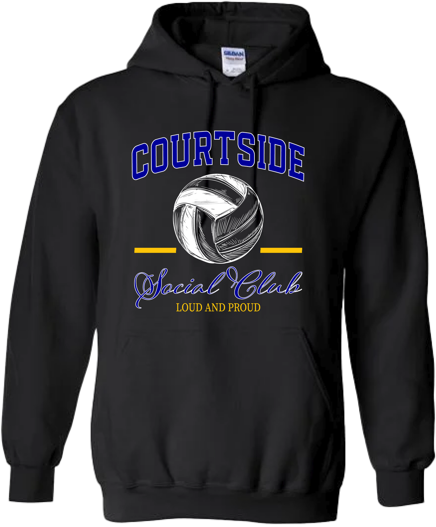 Court side Social Club Volleyball Hoodie
