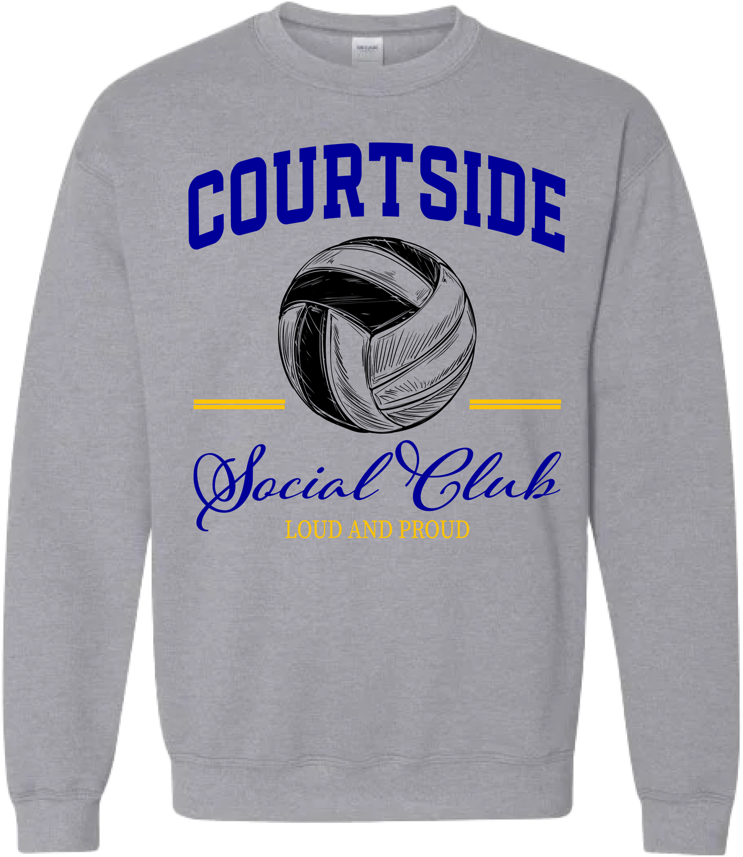 Court side Social Club Volleyball Crewneck