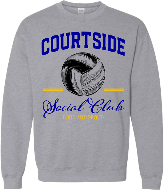 Court side Social Club Volleyball Crewneck