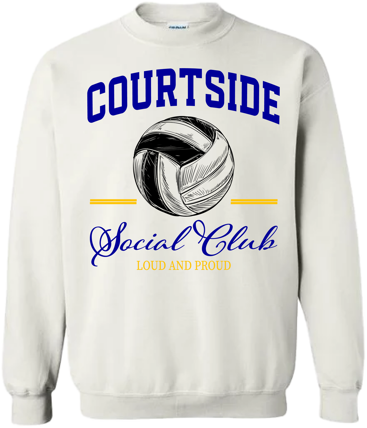 Court side Social Club Volleyball Crewneck