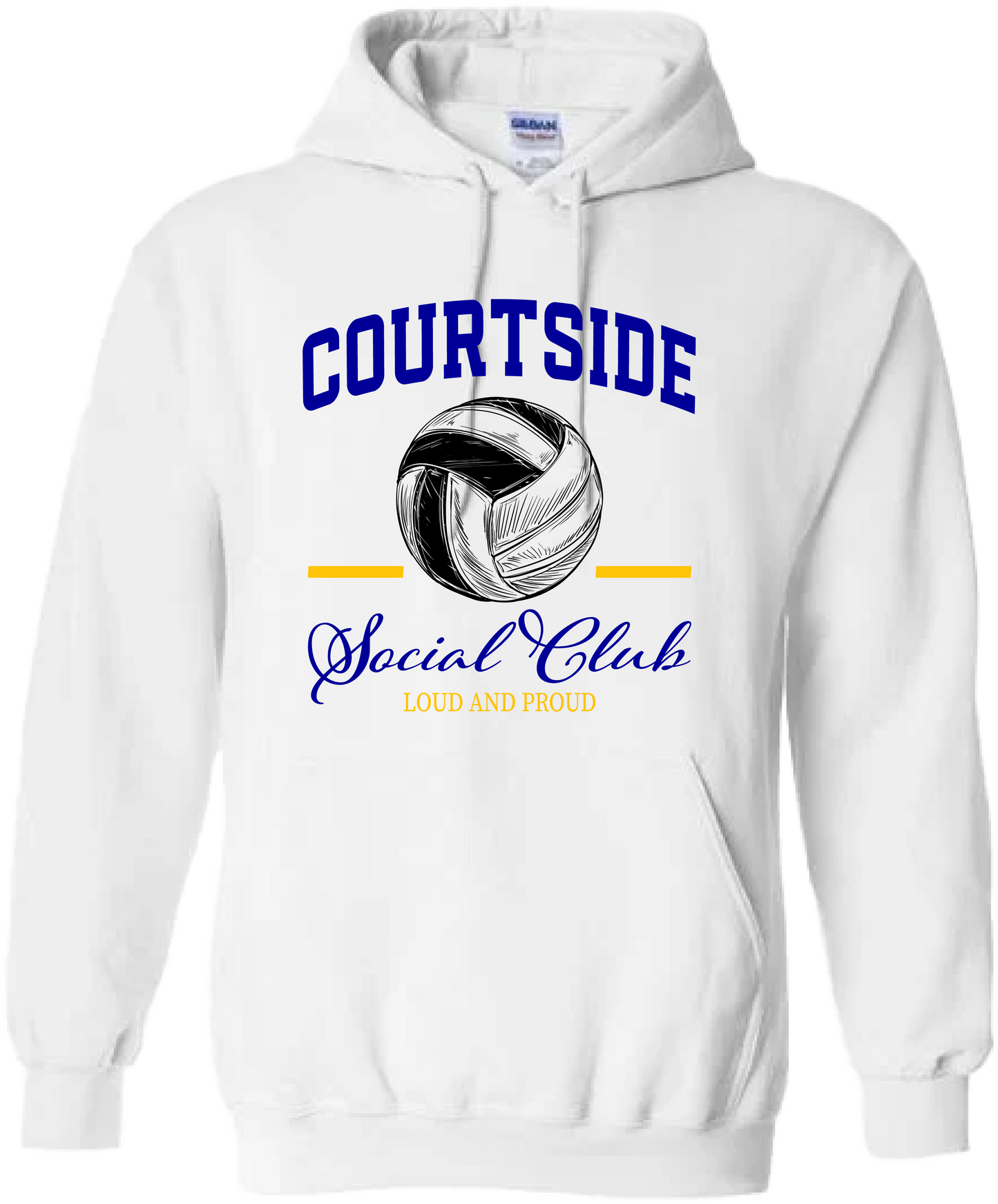 Court side Social Club Volleyball Hoodie