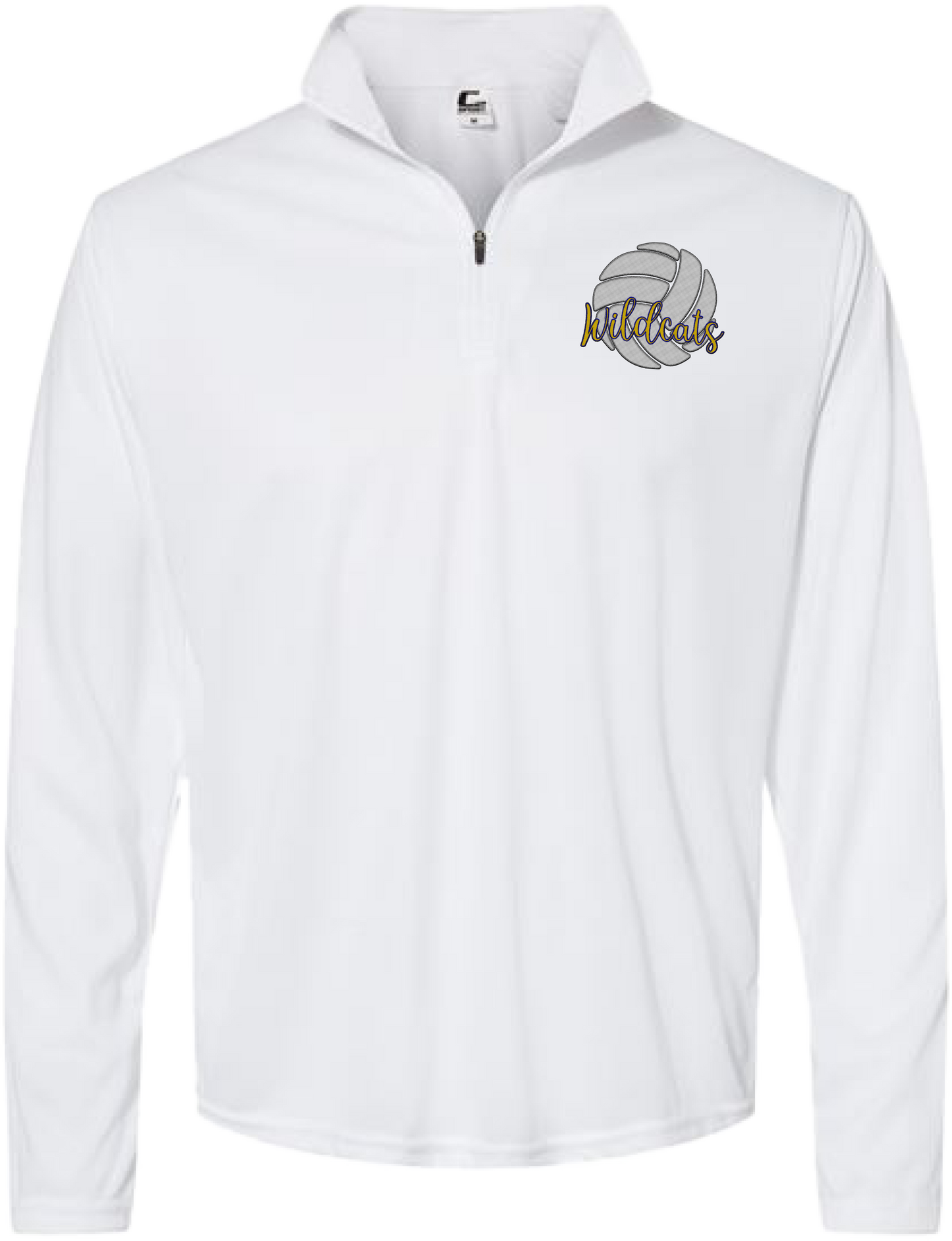 Faux Embroidery Volleyball Quarter Zip