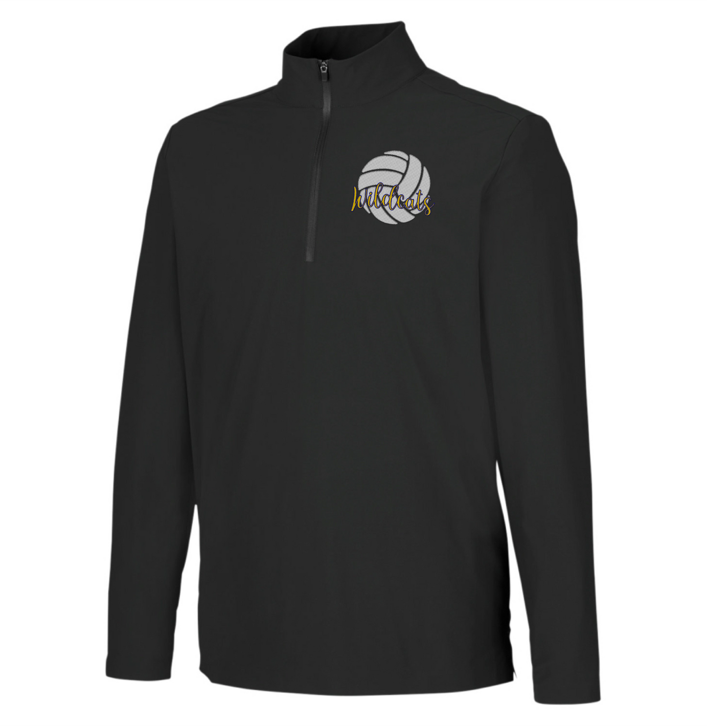 Faux Embroidery Volleyball Quarter Zip