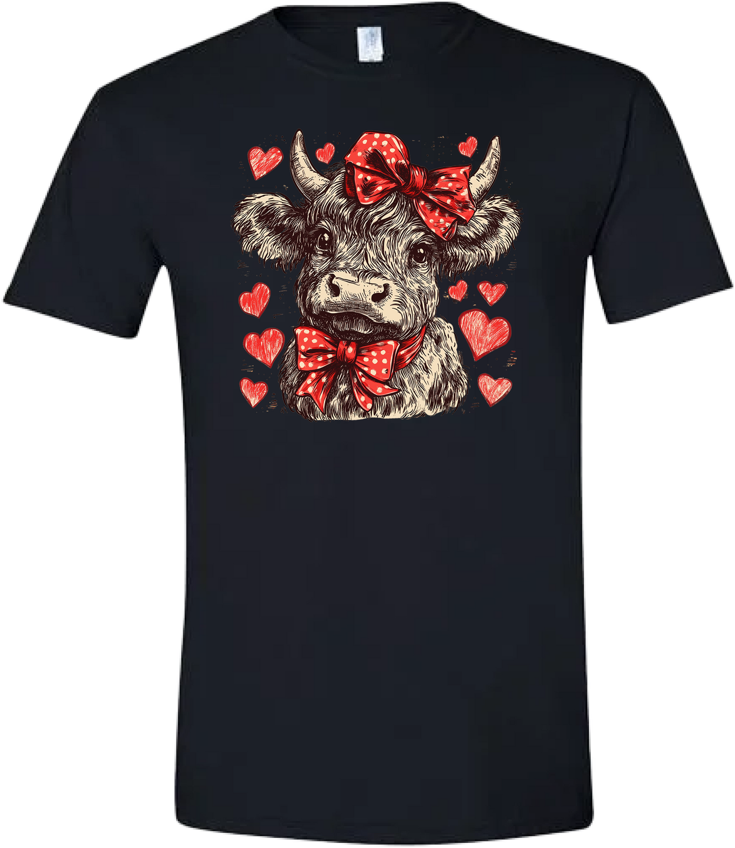 Highland Cow Valentines Design