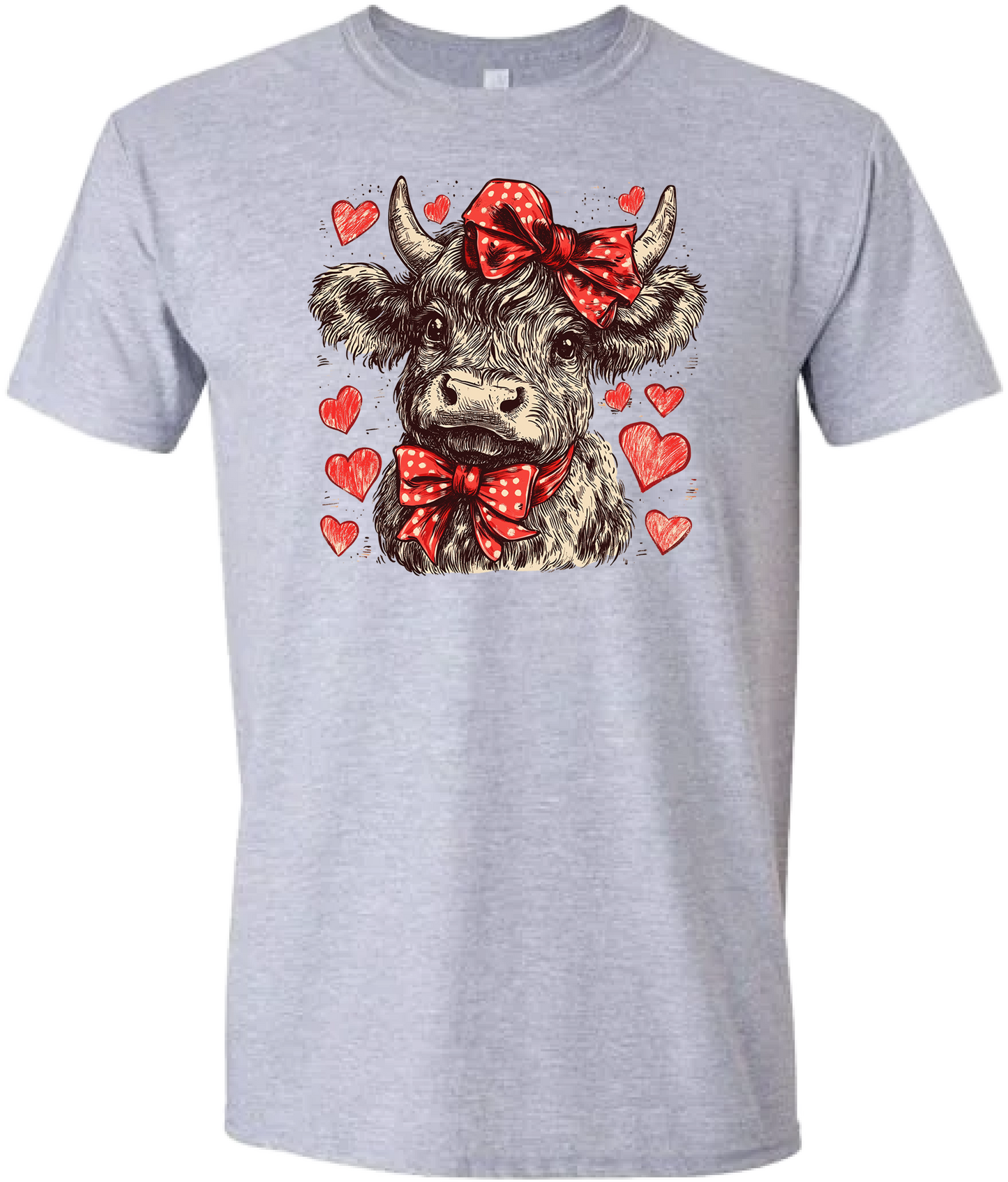 Highland Cow Valentines Design