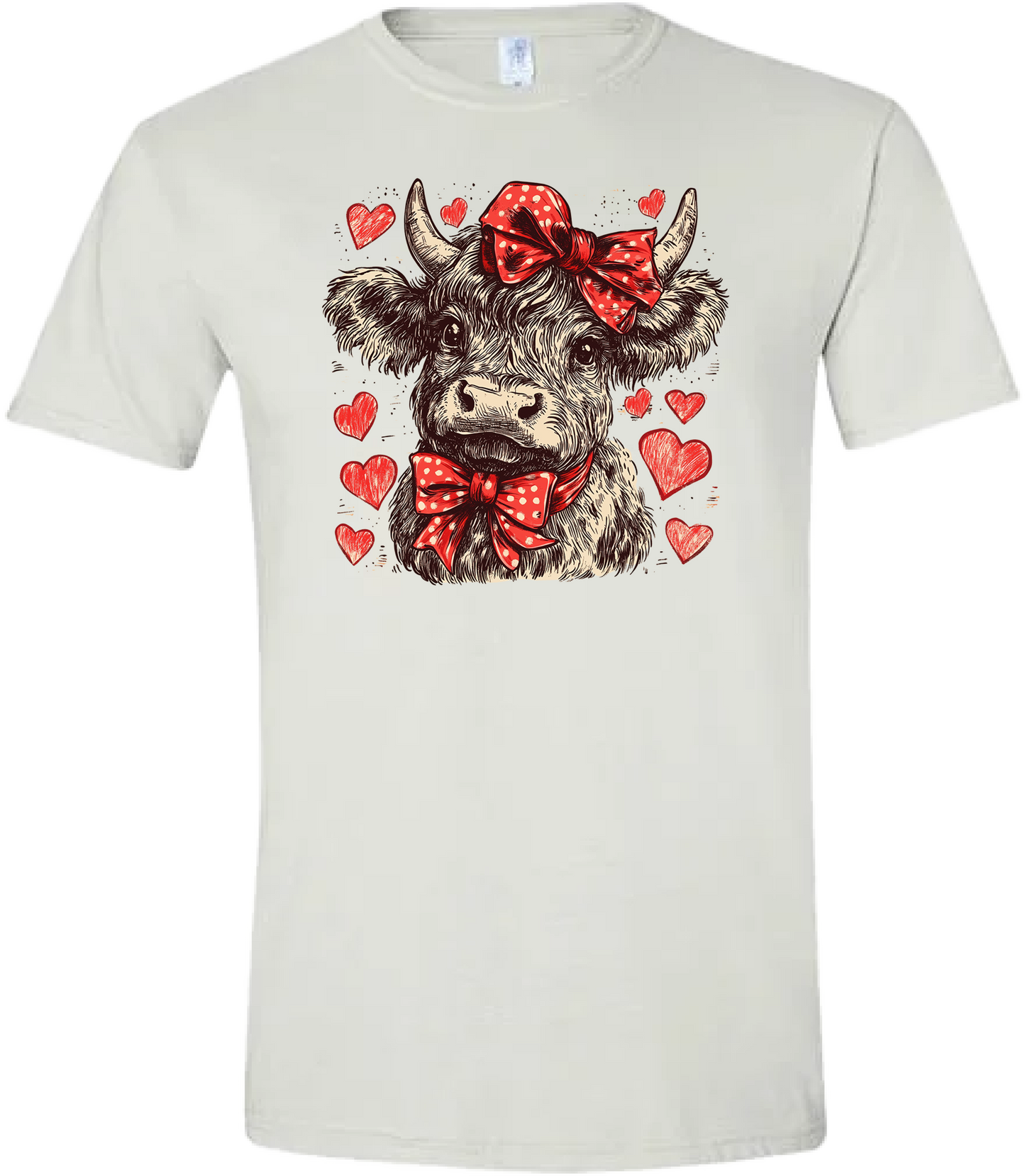 Highland Cow Valentines Design