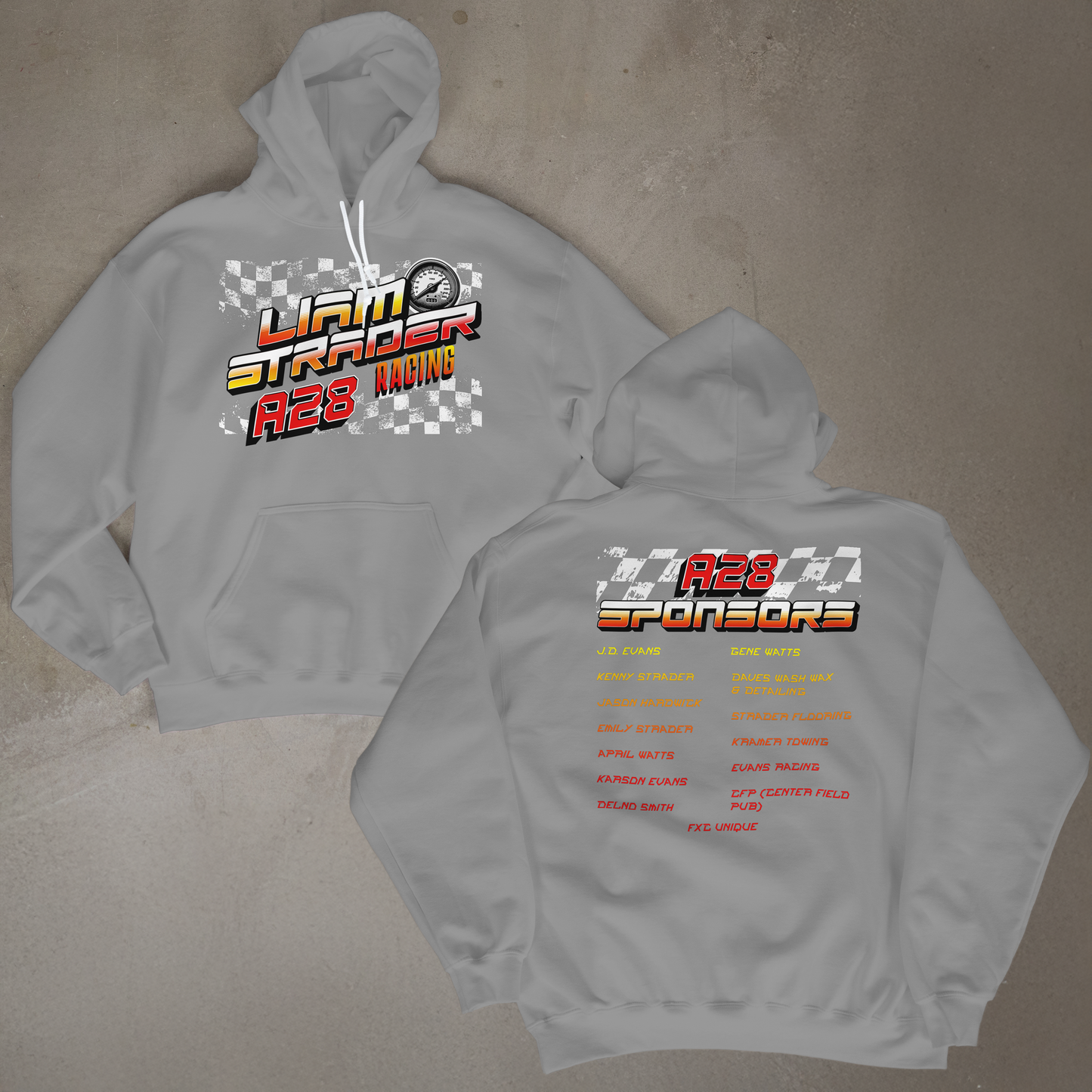 Liam Racing Red Tones Hoodie