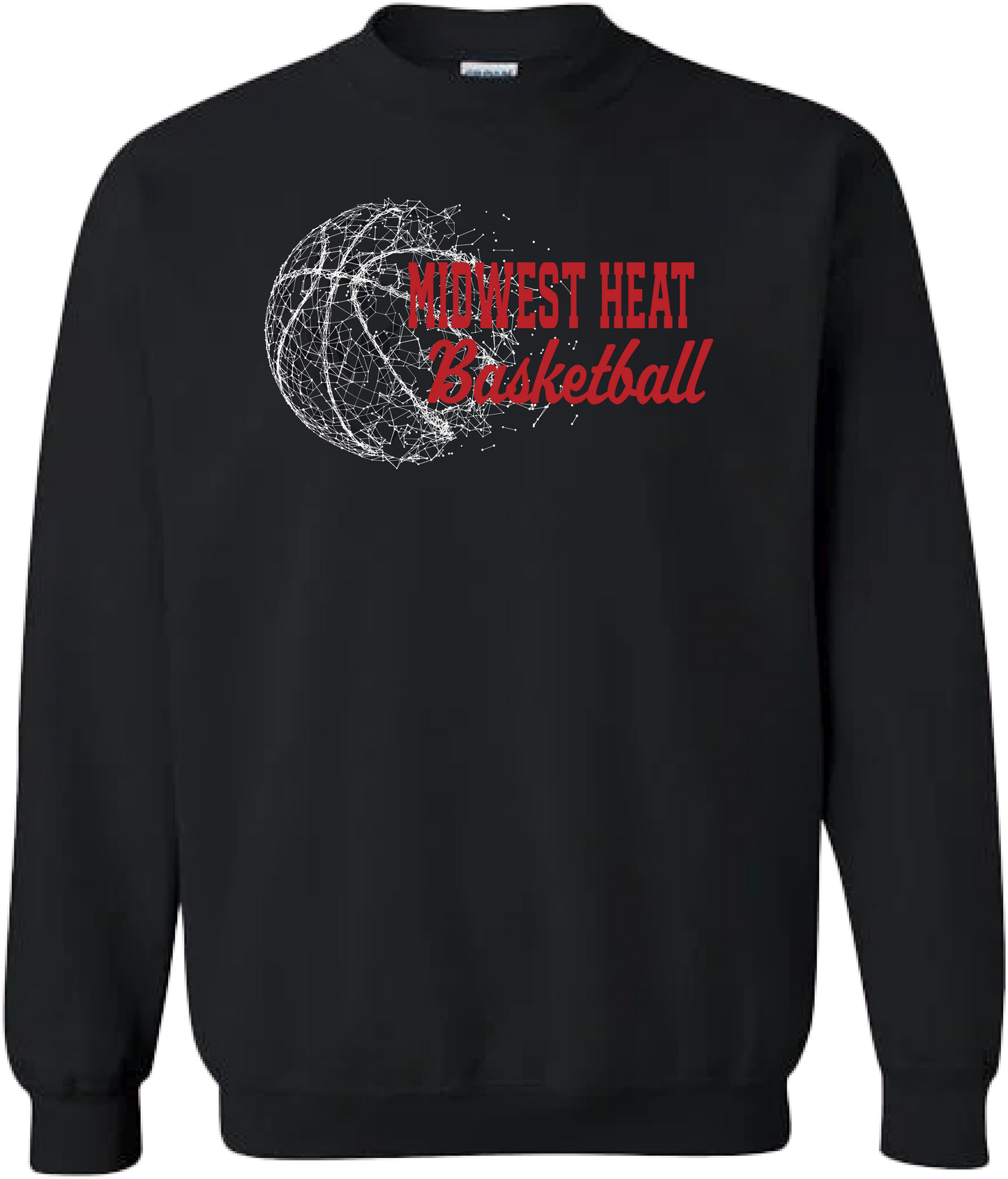 Low Poly Midwest Heat Basketball Crewneck