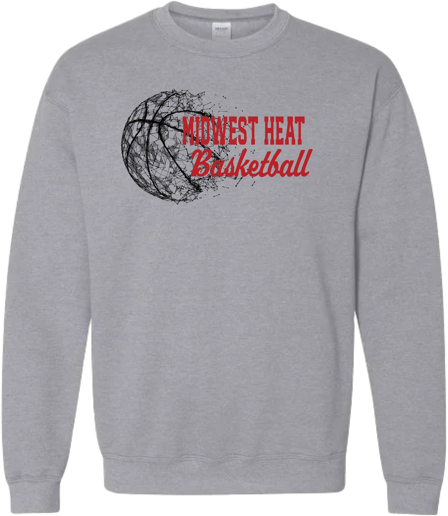 Low Poly Midwest Heat Basketball Crewneck