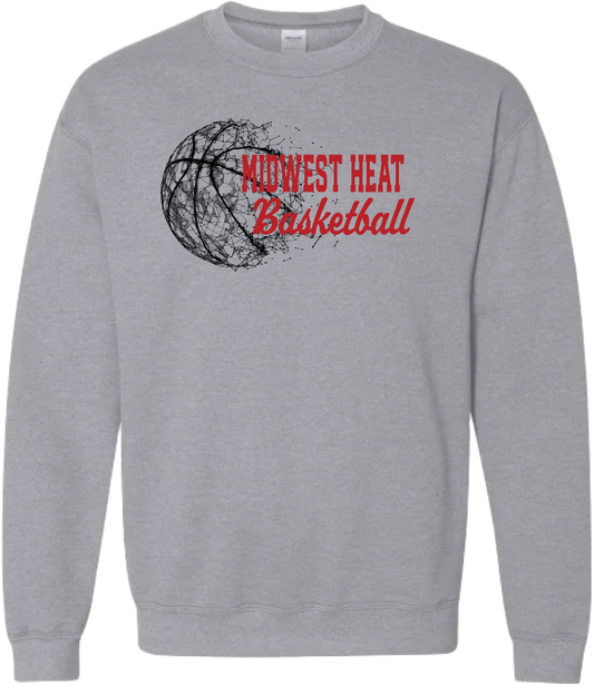 Low Poly Midwest Heat Basketball Crewneck