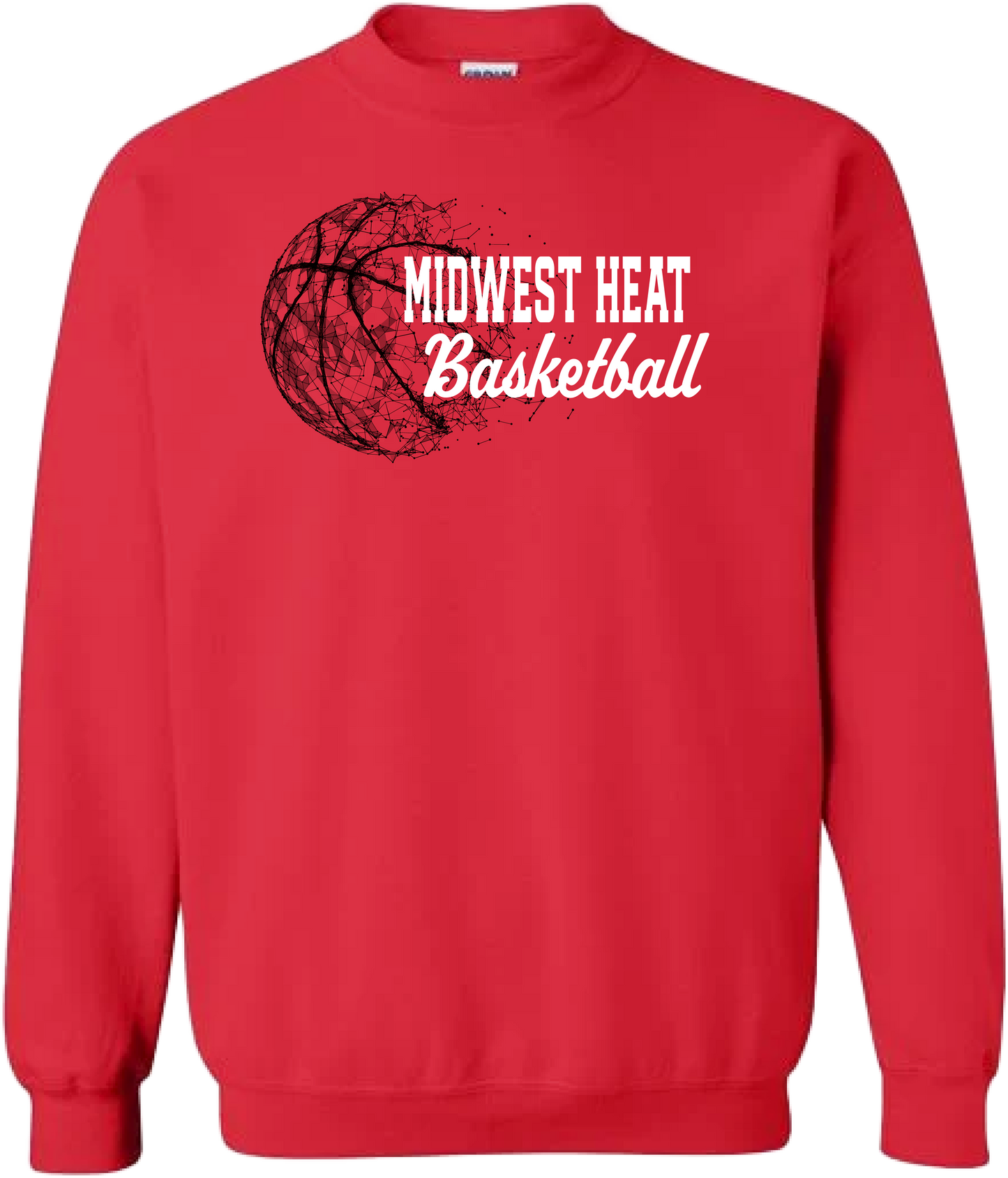 Low Poly Midwest Heat Basketball Crewneck