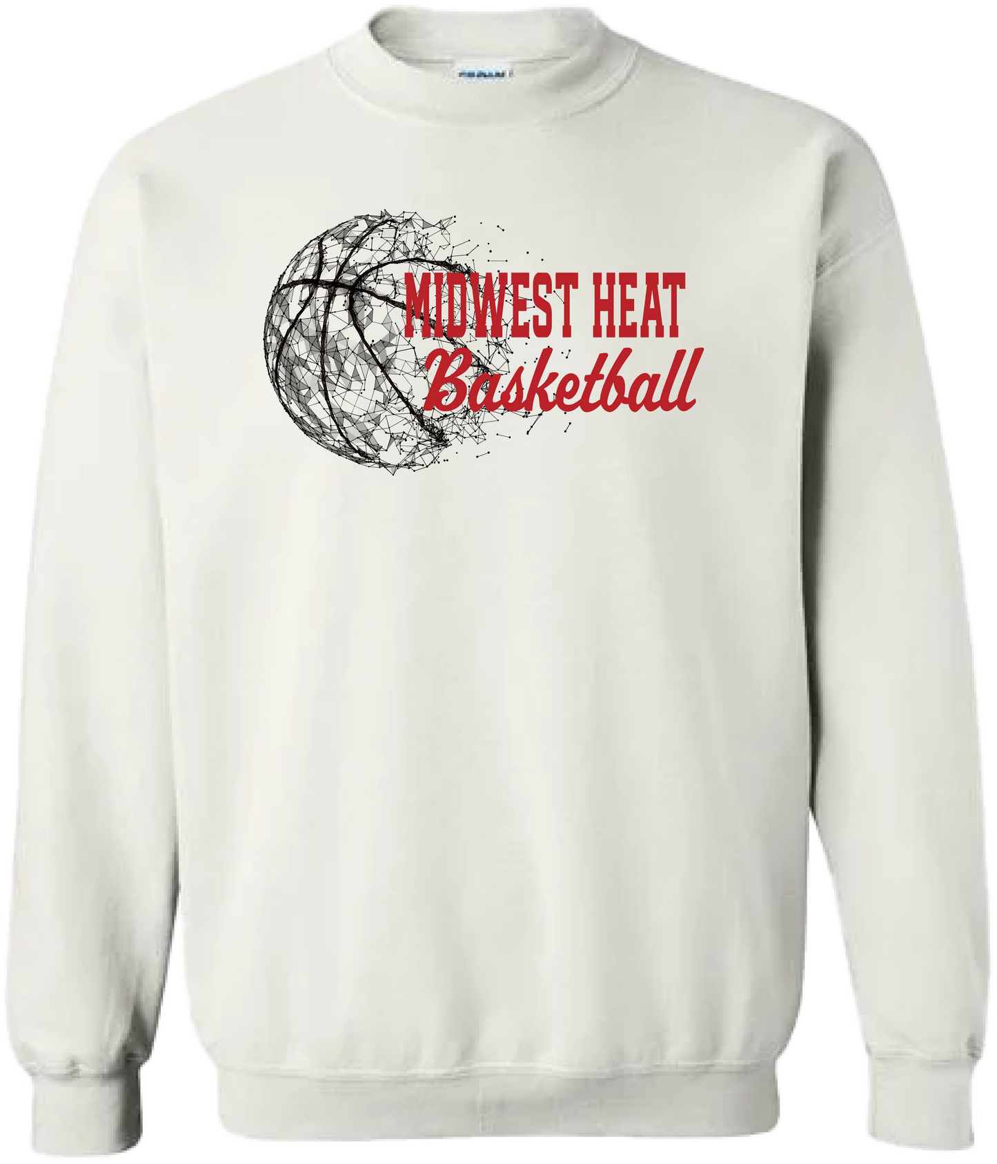 Low Poly Midwest Heat Basketball Crewneck