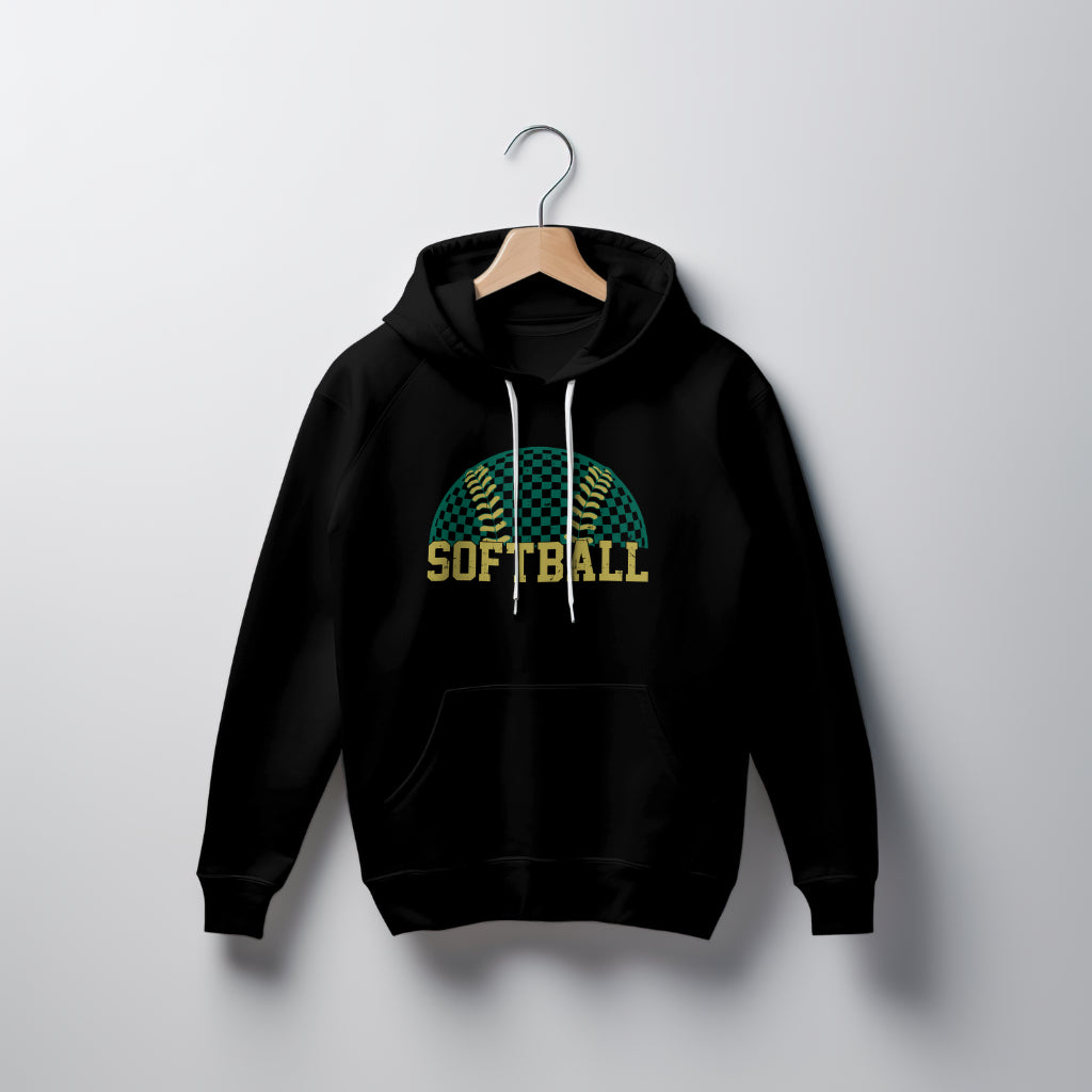 Retro Greenwave Softball Hoodie