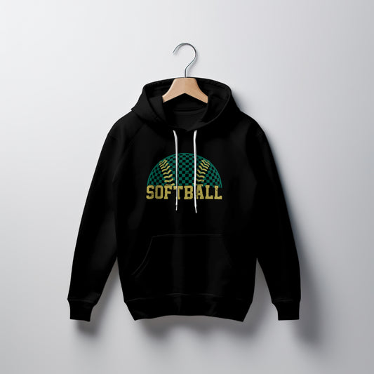 Retro Greenwave Softball Hoodie