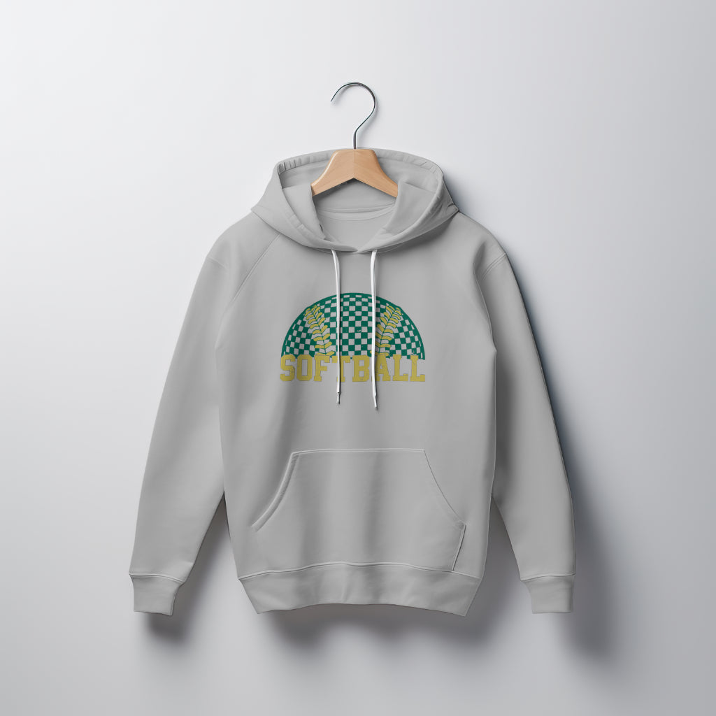 Retro Greenwave Softball Hoodie