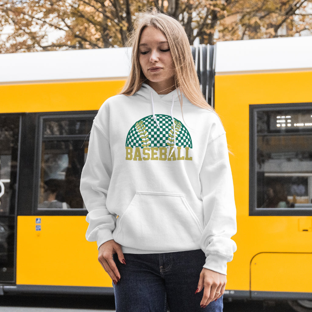 Retro Greenwave Baseball Hoodie