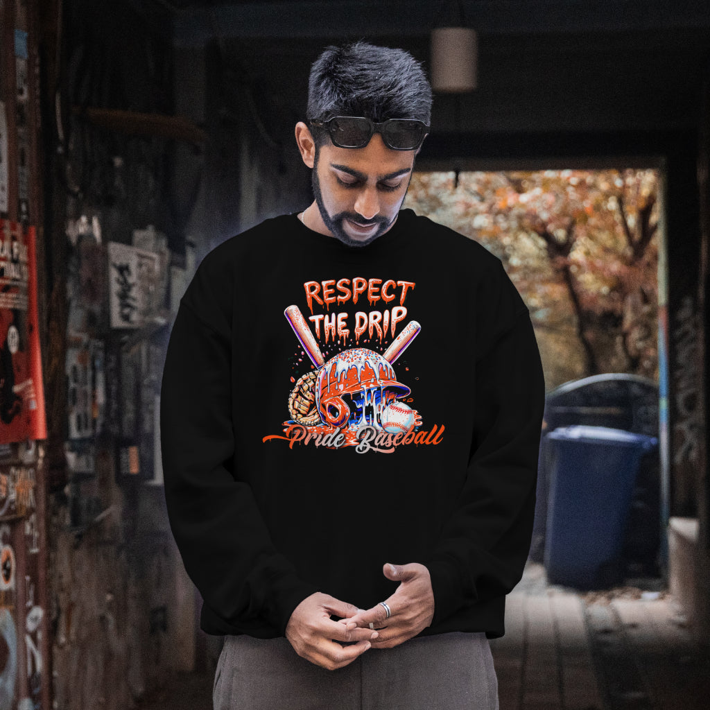 Respect The Drip Pride Baseball Crewneck