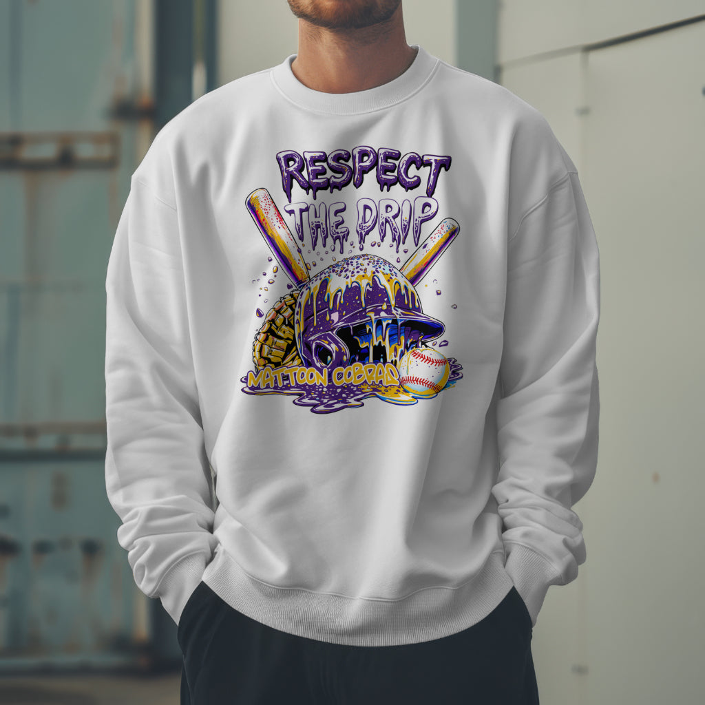 Respect The Drip Cobras Baseball Crewneck