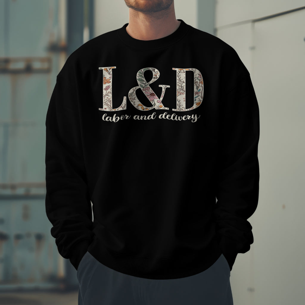 Floral Labor & Delivery Crewneck