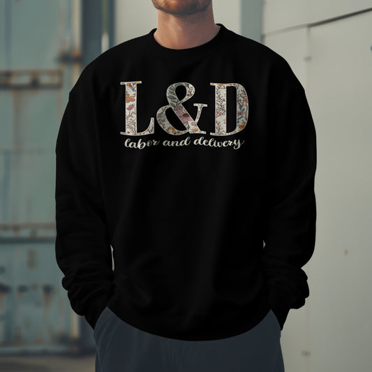 Floral Labor & Delivery Crewneck