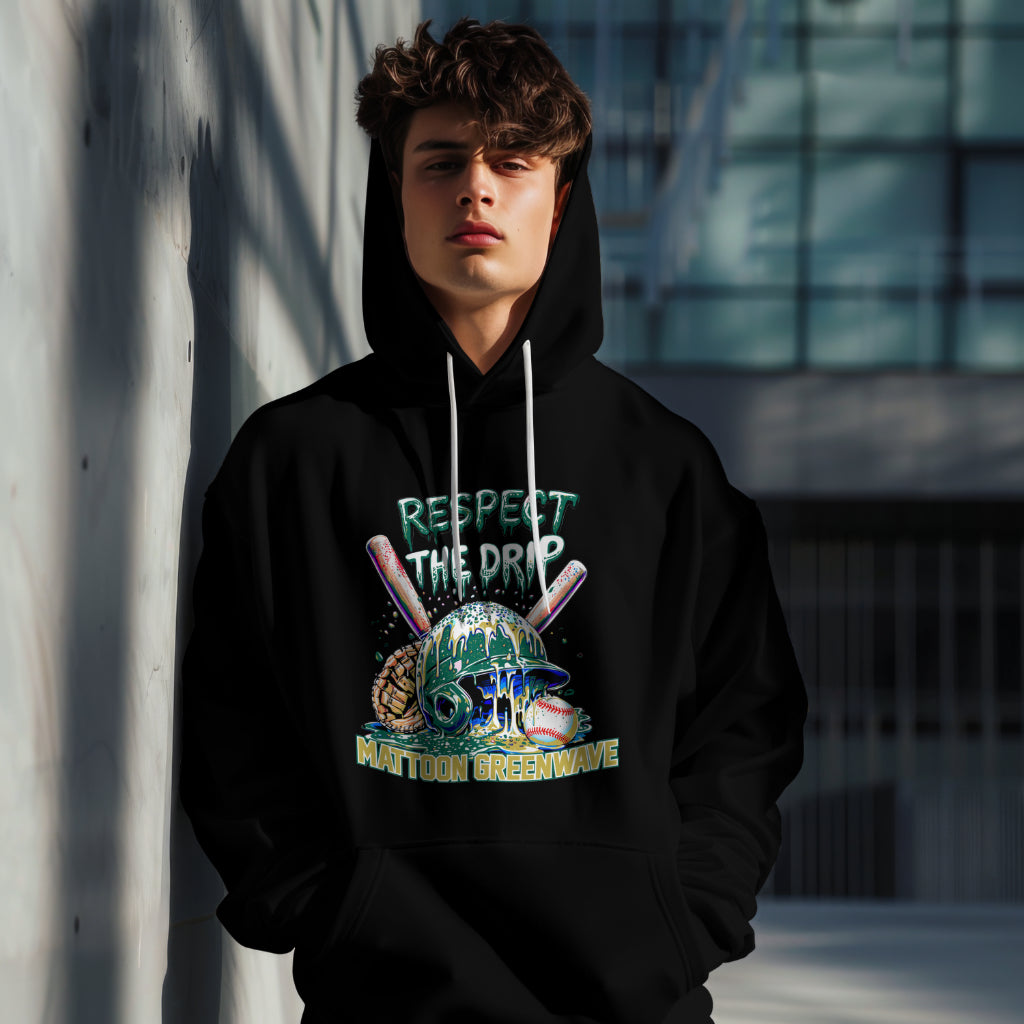 Respect The Drip Greenwave Baseball Hoodie