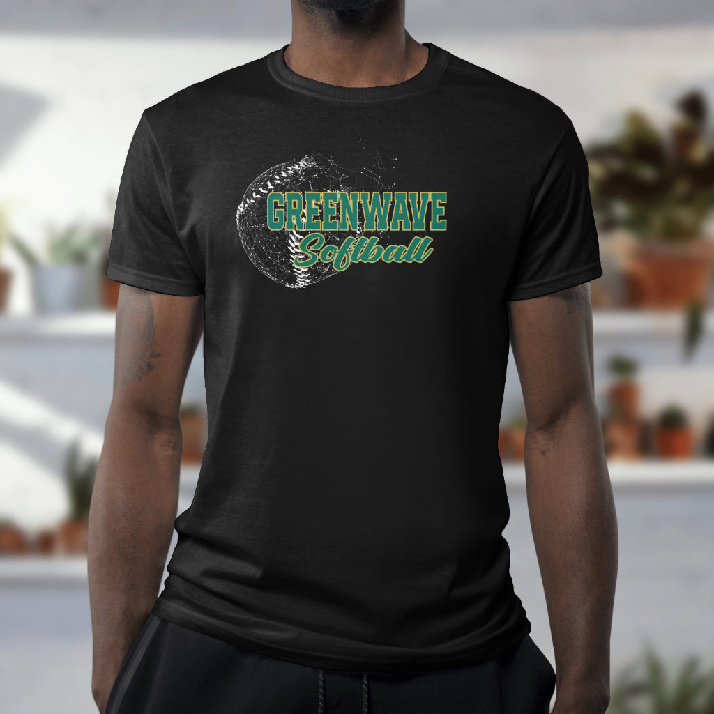 Low Poly Softball - Greenwave