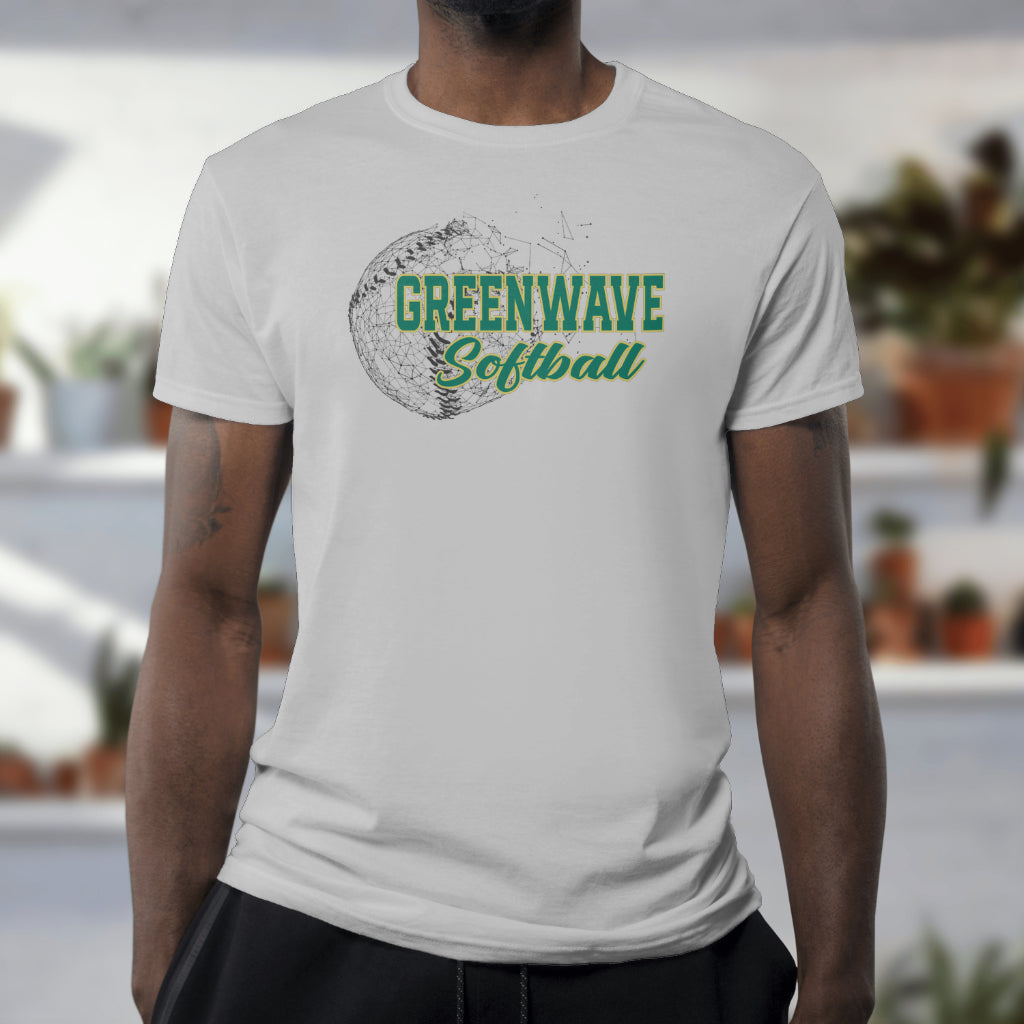Low Poly Softball - Greenwave