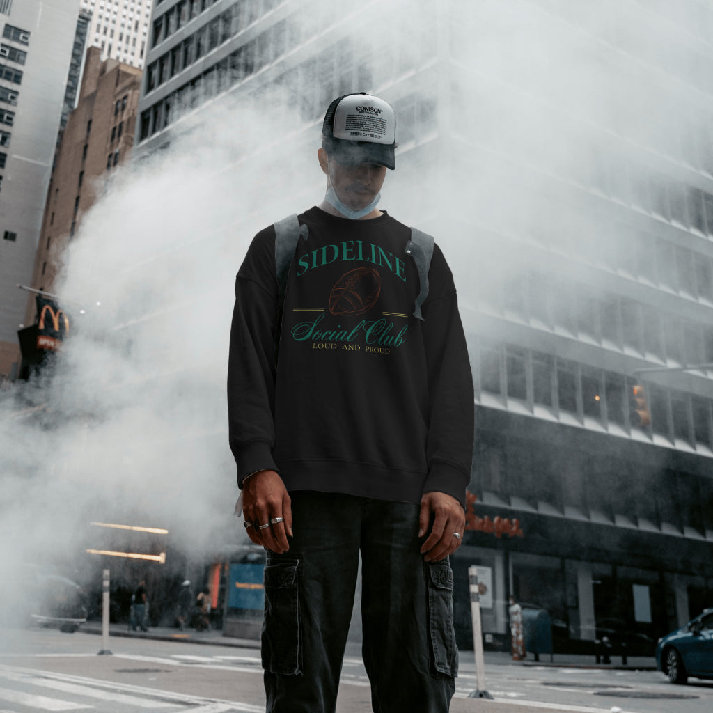 Sideline Social Club Football Crewneck