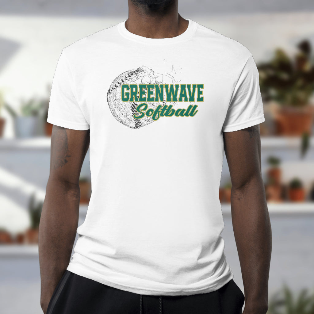 Low Poly Softball - Greenwave