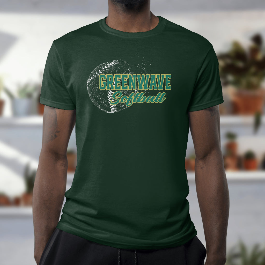 Low Poly Softball - Greenwave