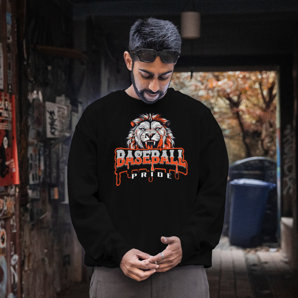 Pride Baseball Lion Drip Crewneck