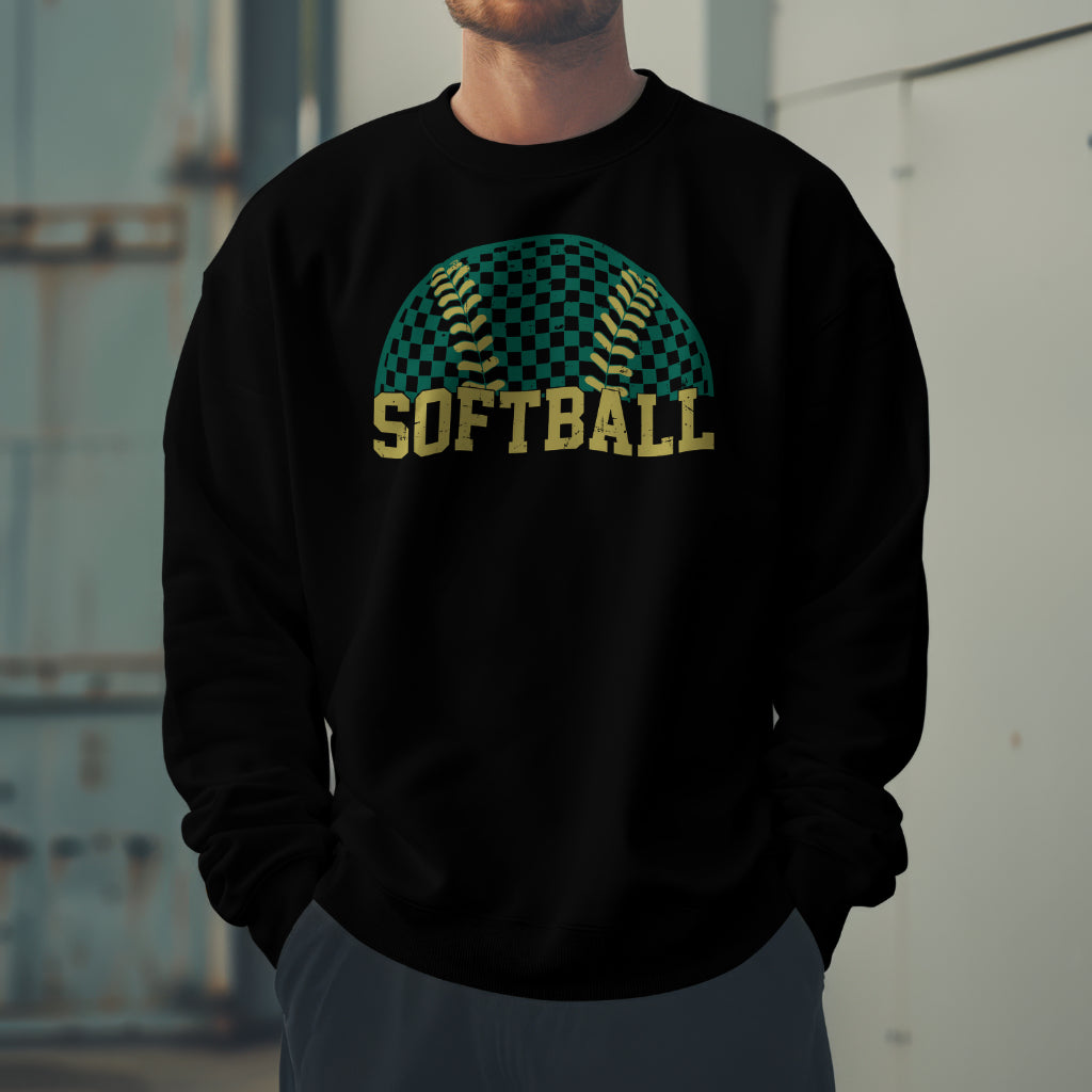 Retro Greenwave Softball Crewneck
