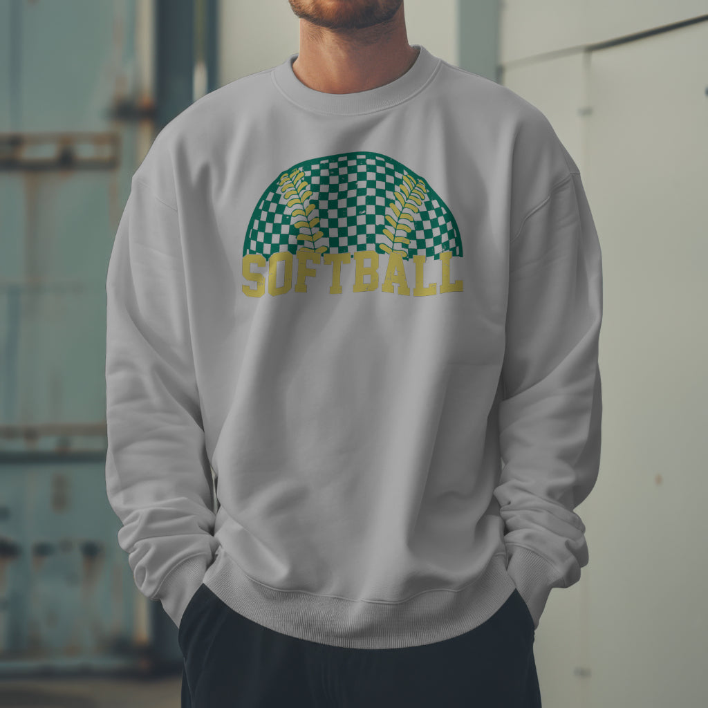 Retro Greenwave Softball Crewneck