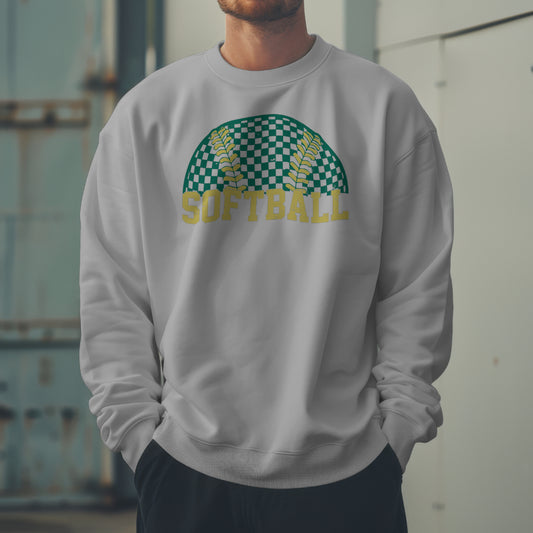 Retro Greenwave Softball Crewneck