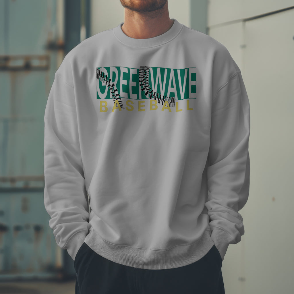 Greenwave Cut Out Baseball Crewneck