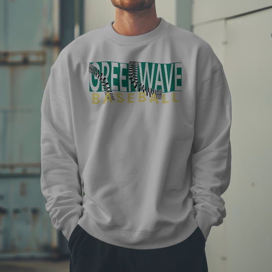 Greenwave Cut Out Baseball Crewneck