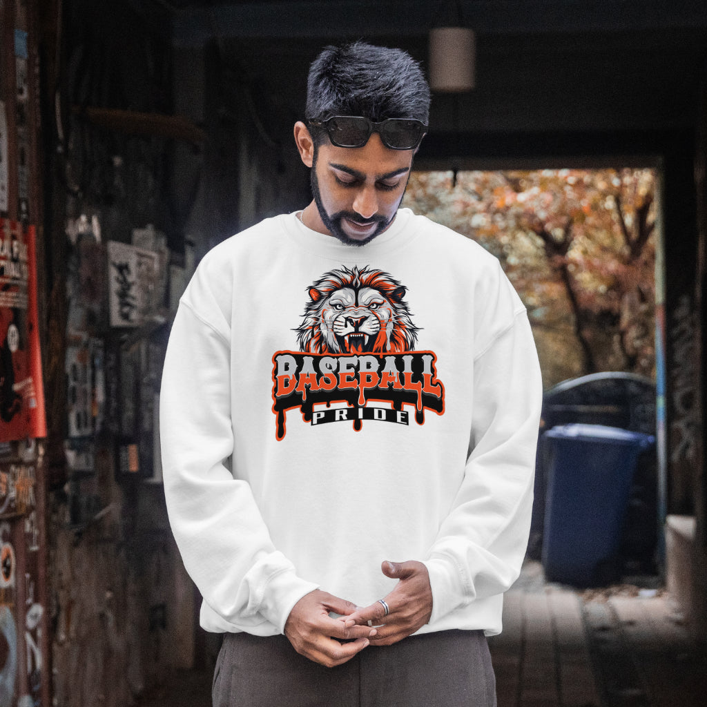 Pride Baseball Lion Drip Crewneck