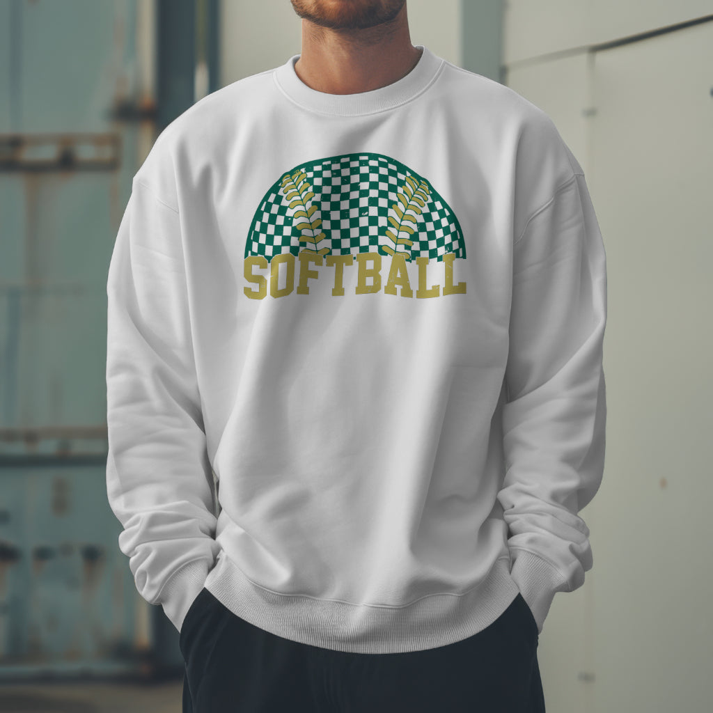 Retro Greenwave Softball Crewneck