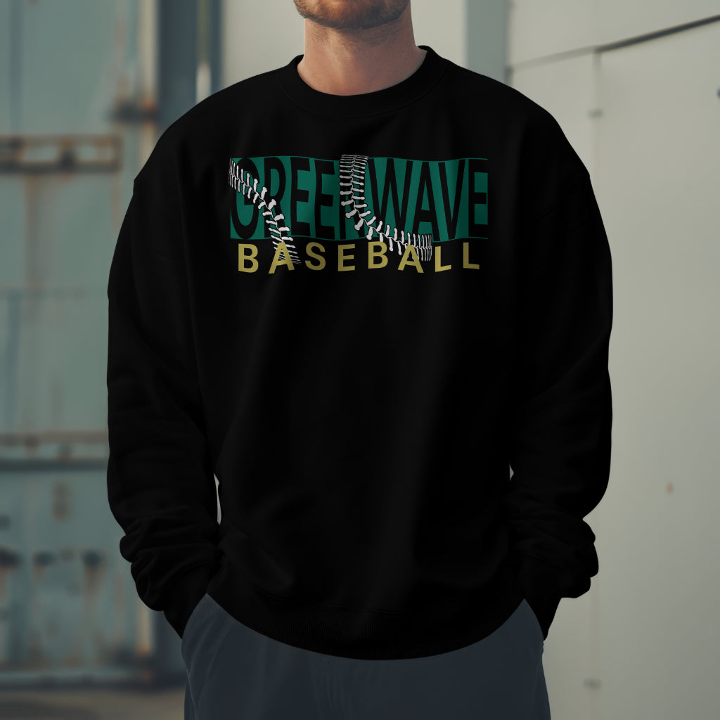 Greenwave Cut Out Baseball Crewneck