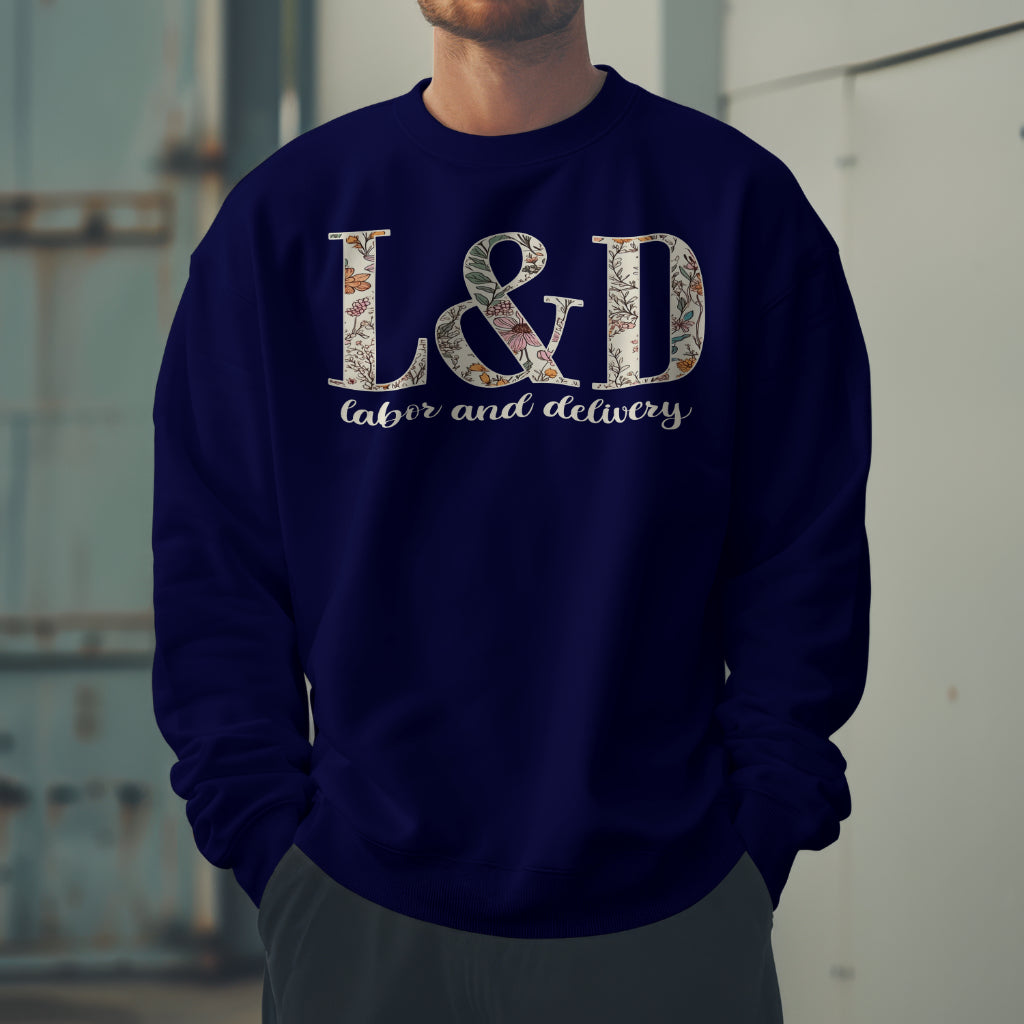Floral Labor & Delivery Crewneck